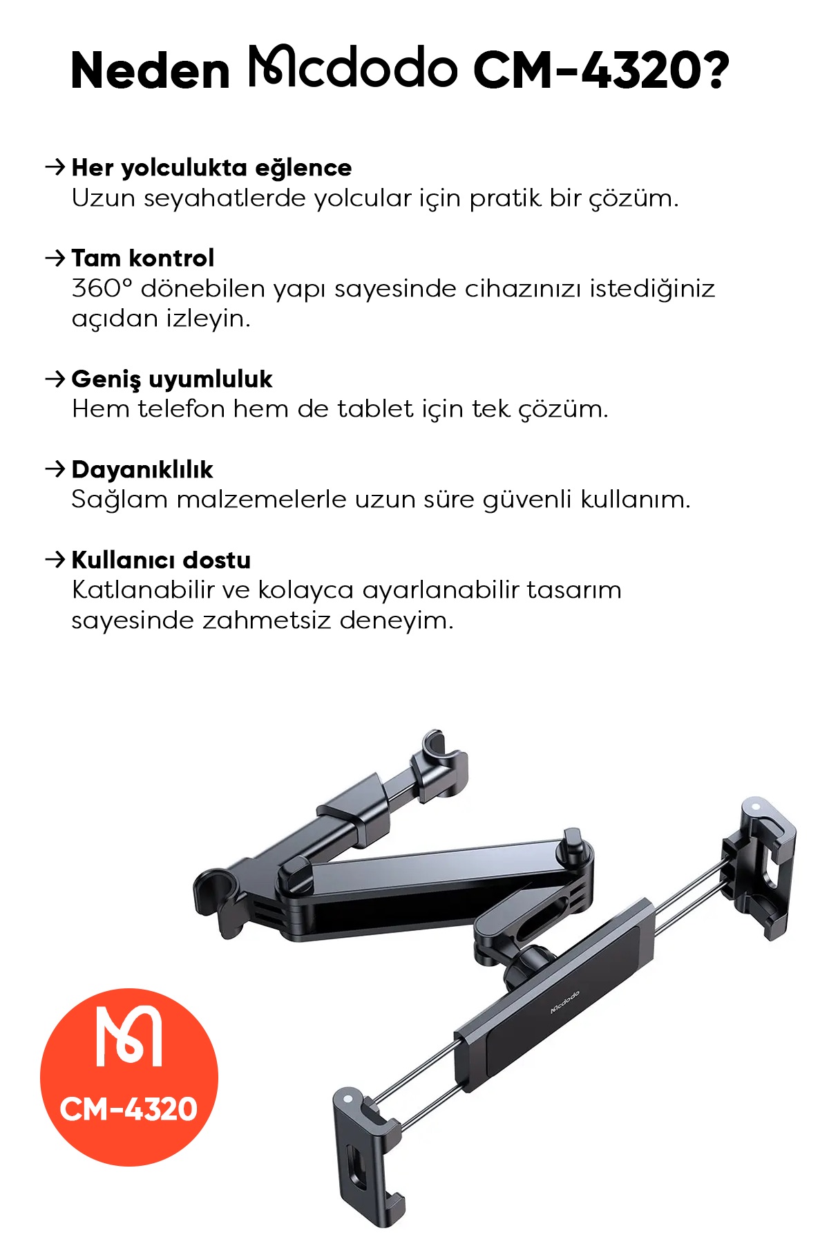 CM-4320 ARAÇ KOLTUK ARKASI TABLET TUTUCU Afişi