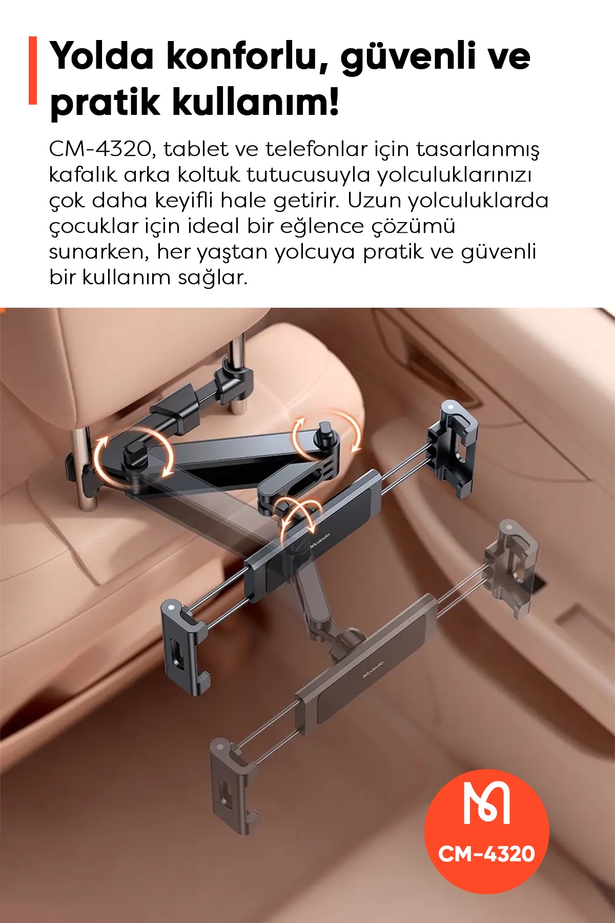 CM-4320 ARAÇ KOLTUK ARKASI TABLET TUTUCU Afişi