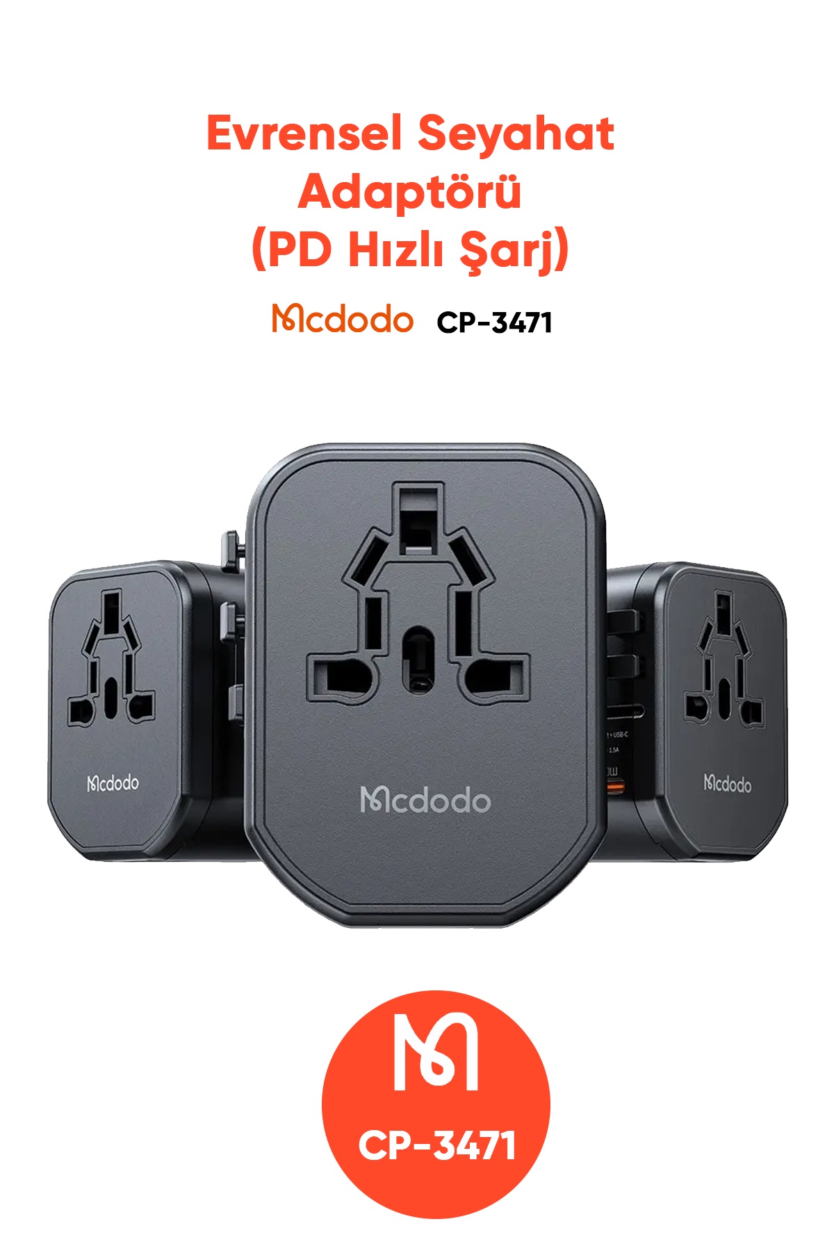 CP-3471 Priz Dönüştürücü - Universal Seyahat Adaptörü Afişi