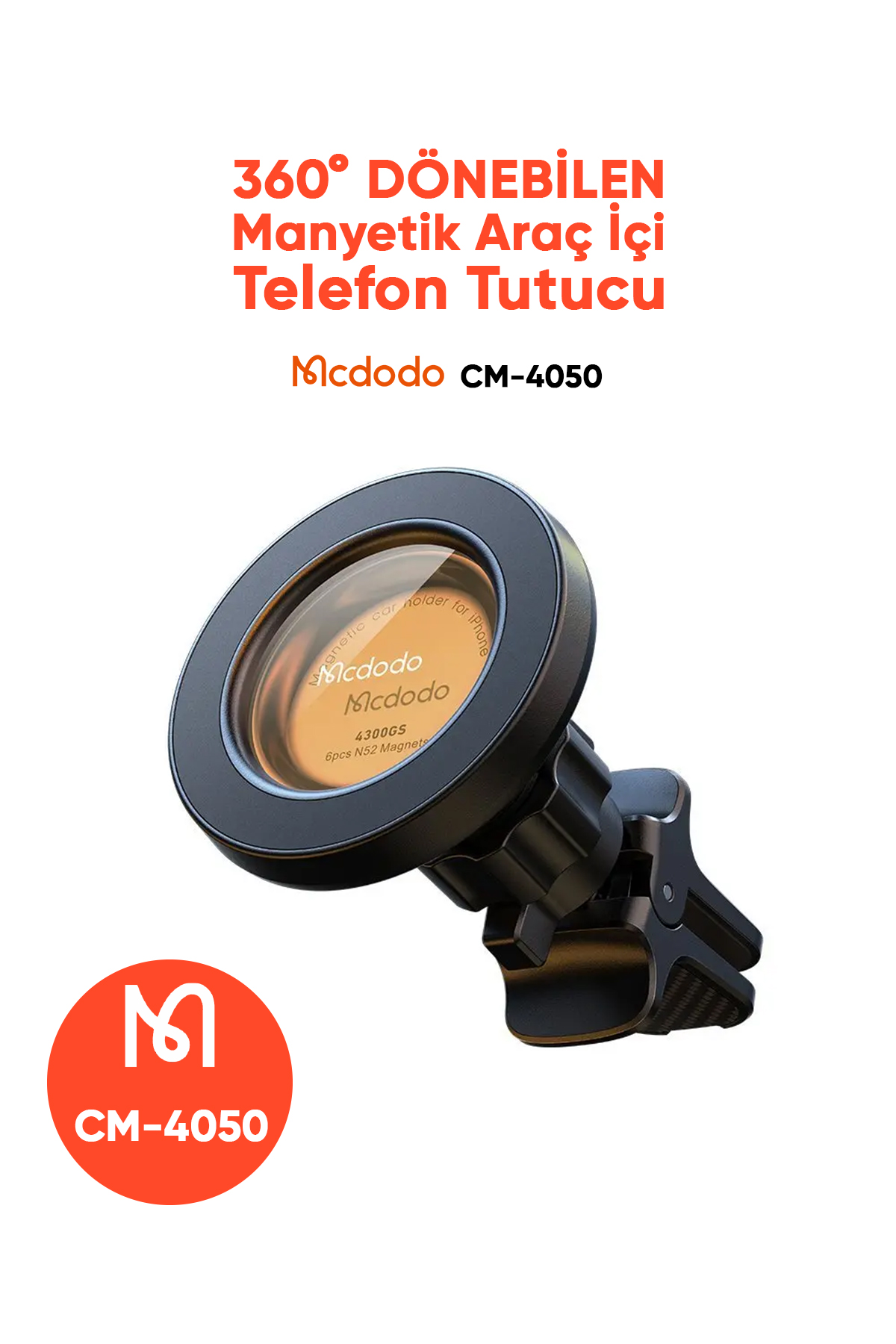 CM-4050 360° Dönebilen Manyetik Araç İçi Telefon Tutucu Afişi